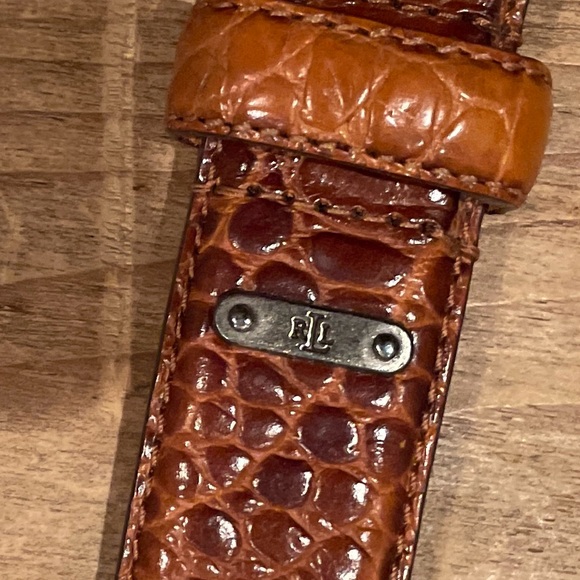 Lauren Ralph Lauren Accessories - Lauren Ralph Lauren VTG brown Italian Leather silver hardware belt preppy XL